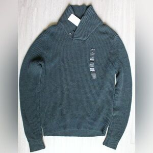 Banana Republic Sweater Men’s Knit Shawl Collar Size Small Wool Blend
